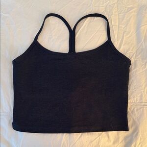 Beyond Yoga Spacedye Slim Racerback Cropped Tank Navy, Medium